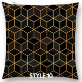 Linen Cushion Covers - Abstract Nature Geometric Patterns