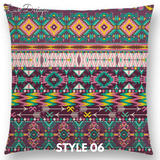 Linen Cushion Covers - Aztec Abstract Geometric Patterns