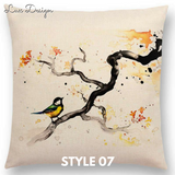 Linen Cushion Covers - Animals Watercolor Art