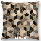 Linen Cushion Covers - Abstract Nature Geometric Patterns