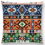 Linen Cushion Covers - Aztec Abstract Geometric Patterns