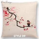 Linen Cushion Covers - Animals Watercolor Art