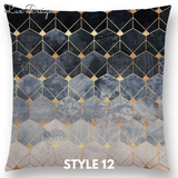 Linen Cushion Covers - Abstract Nature Geometric Patterns