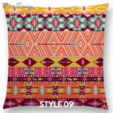 Linen Cushion Covers - Aztec Abstract Geometric Patterns