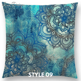 Linen Cushion Covers - Beautiful Floral Mandala Designs