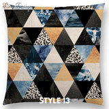 Linen Cushion Covers - Abstract Nature Geometric Patterns