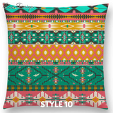 Linen Cushion Covers - Aztec Abstract Geometric Patterns