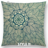 Linen Cushion Covers - Beautiful Floral Mandala Designs