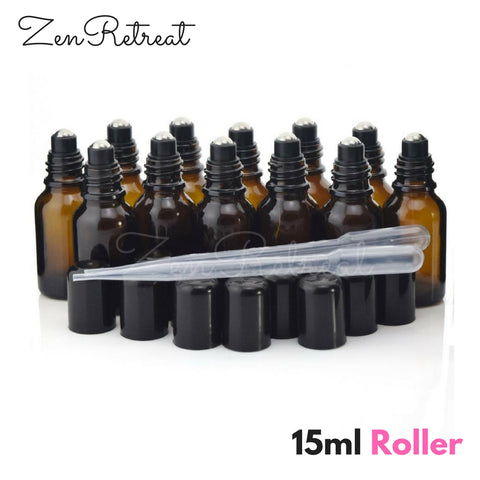 15ml Roller Glass Bottles