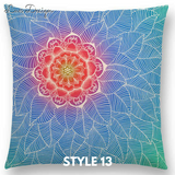 Linen Cushion Covers - Beautiful Floral Mandala Designs