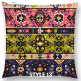 Linen Cushion Covers - Aztec Abstract Geometric Patterns