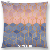 Linen Cushion Covers - Abstract Nature Geometric Patterns