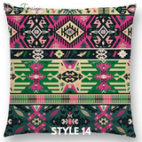 Linen Cushion Covers - Aztec Abstract Geometric Patterns