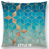 Linen Cushion Covers - Abstract Nature Geometric Patterns