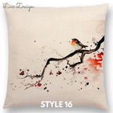 Linen Cushion Covers - Animals Watercolor Art