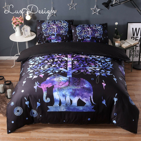 Boho Elephant Tree Bedding Set