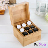 9 Bottle Essential Oil Bamboo Box