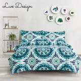 Aqua Medallion Bedding Set