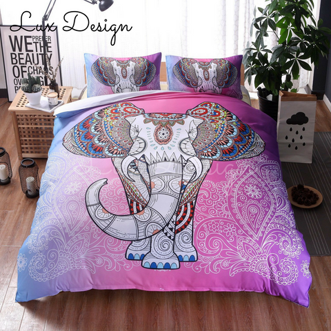 Boho Elephant Bedding Set