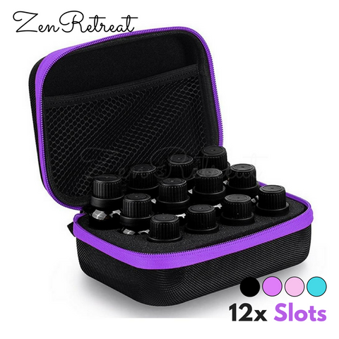 Newest 12 Compartment Storage Case Carrying Bag For 5ML 10ML 15ML Essential Oil Bottles