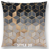 Linen Cushion Covers - Abstract Nature Geometric Patterns