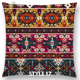 Linen Cushion Covers - Aztec Abstract Geometric Patterns