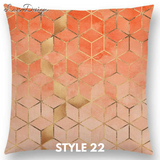 Linen Cushion Covers - Abstract Nature Geometric Patterns