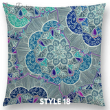 Linen Cushion Covers - Beautiful Floral Mandala Designs