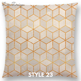 Linen Cushion Covers - Abstract Nature Geometric Patterns