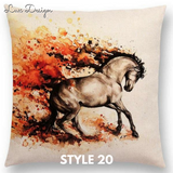 Linen Cushion Covers - Animals Watercolor Art