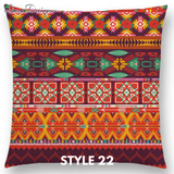 Linen Cushion Covers - Aztec Abstract Geometric Patterns