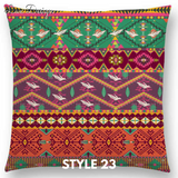 Linen Cushion Covers - Aztec Abstract Geometric Patterns