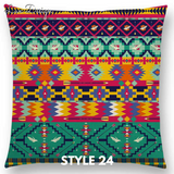 Linen Cushion Covers - Aztec Abstract Geometric Patterns