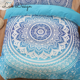 Aqua Mandala Medallion Bedding Set