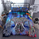 Vibrant Boho Elephant Bedding Set