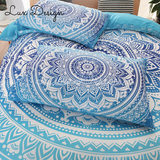 Aqua Mandala Medallion Bedding Set