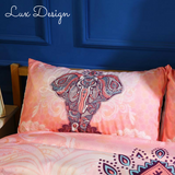 Warm Boho Elephant Bedding Set