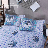 Aqua Elephant Mandala Bedding Set