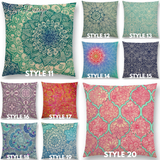 Linen Cushion Covers - Beautiful Floral Mandala Designs