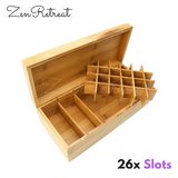 26 Slot Bamboo Oil Box lattices