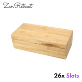 26 Slot Bamboo Oil Box lattices