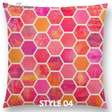 Linen Cushion Covers - Abstract Nature Geometric Patterns