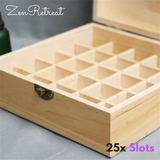 25 Slot Wooden Essential Oil Box