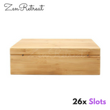 26 Slot Bamboo Oil Box lattices