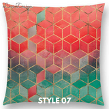 Linen Cushion Covers - Abstract Nature Geometric Patterns