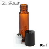 FREE 10ml Amber Glass Roll-on Bottles For Travel & Essential Oils x6