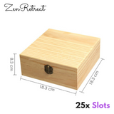 25 Slot Wooden Essential Oil Box