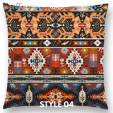 Linen Cushion Covers - Aztec Abstract Geometric Patterns