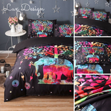 Vibrant Elephant Mandala Bedding Set