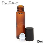 FREE 10ml Amber Glass Roll-on Bottles For Travel & Essential Oils x6